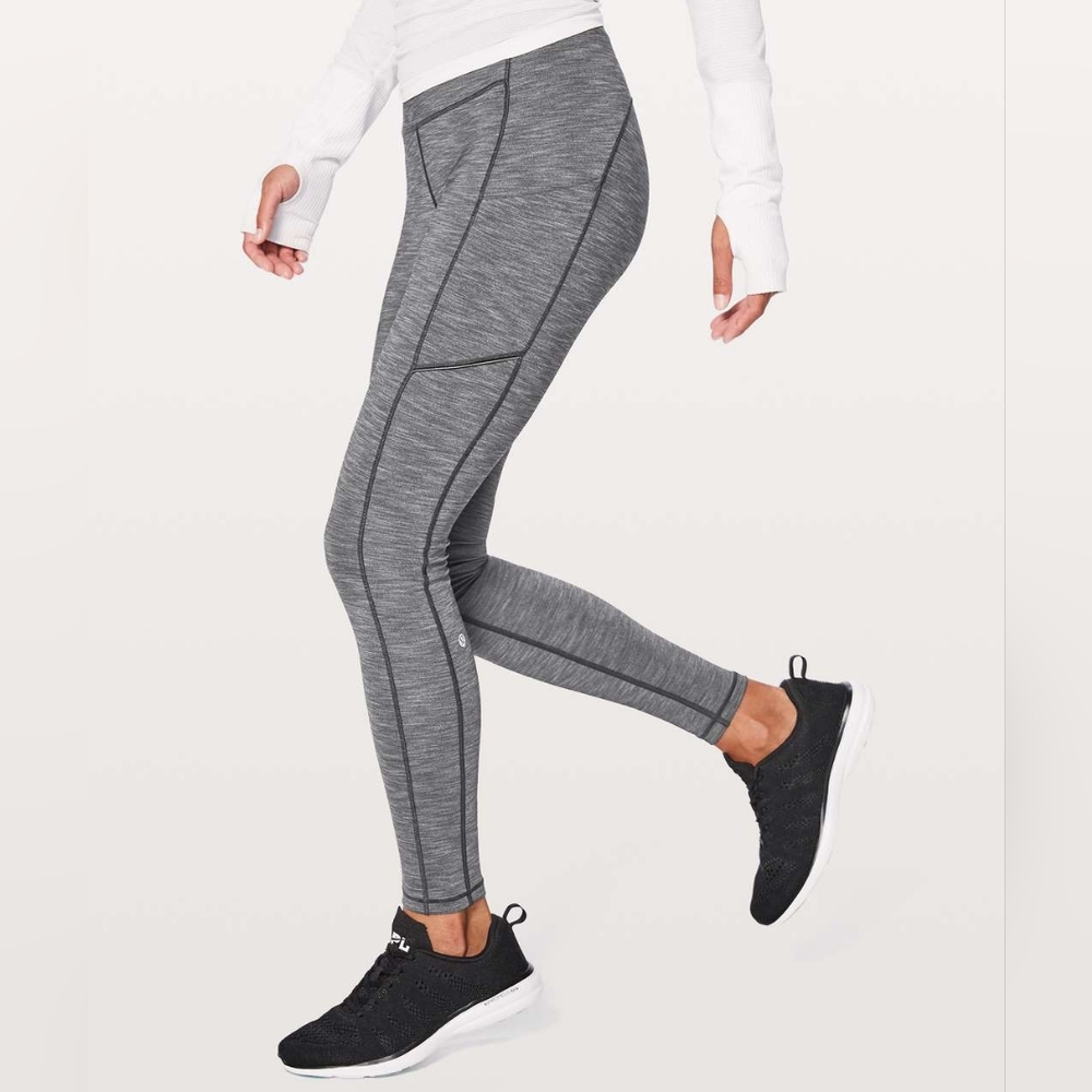 Lululemon Speed Up Tight Full-On Luxtreme Brushed 28" Size 2 Heathered Deep Coal